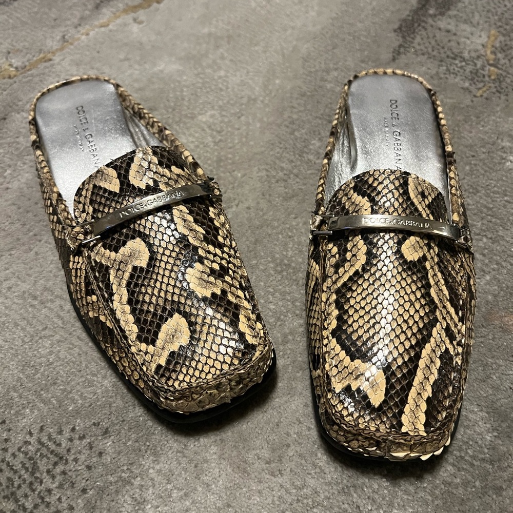Dolce & Gabana snakeskin mules